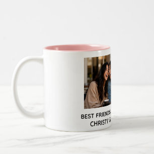 BEST FRIENDS FOREVER customized photo & names mug