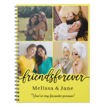 best friends forever cute 4 photos collage Yellow
