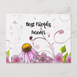 Best Friends Forever, Daisy Graphic Design Postcard