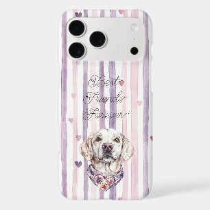 Best Friends Forever Dog Pink Purple Hearts