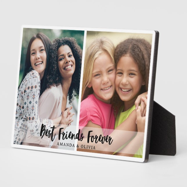 Best Friends Forever Friendship 2 Photo Keepsake   Plaque (Side)