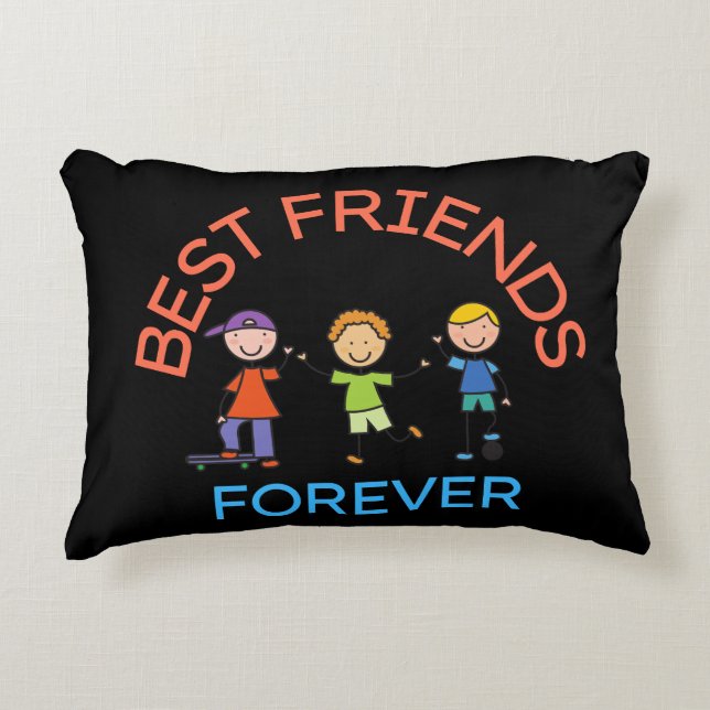 BEST FRIENDS FOREVER, FRIENDSHIP, FRIEND DAY ACCENT PILLOW (Front)