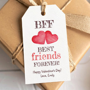 Best friends forever Happy Valentine's day Gift Tags