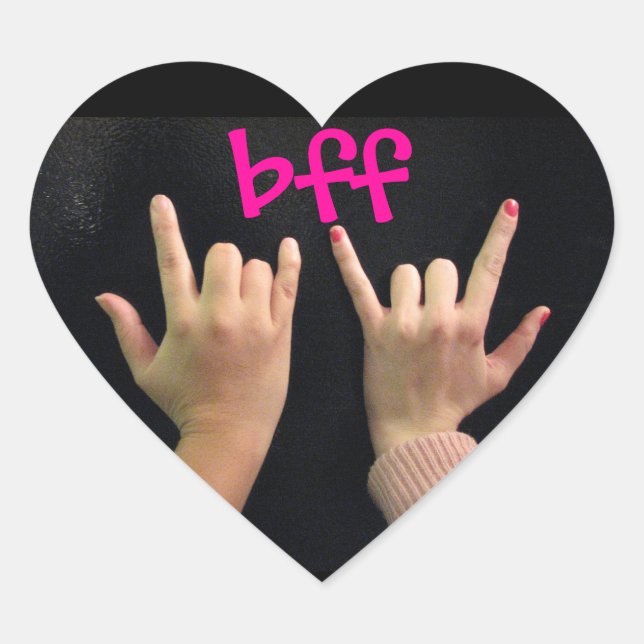 Best Friends Forever Heart Sticker (Front)