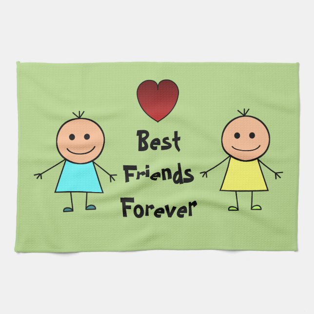 Best Friends Forever Kitchen Towel (Horizontal)