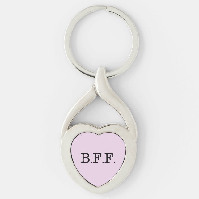 Best Friends Forever Lilac Brackground Keychain (Front)