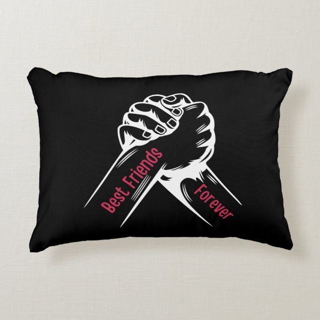 BEST FRIENDS FOREVER, MATCHING MY FRIENDS ACCENT PILLOW (Front)