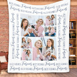 Best Friends Forever Modern 6 Photo Friendship  Fleece Blanket<br><div class="desc">Celebrate your best friend and friendship with a unique and super cool custom photo keepsake blanket. Whether it's a birthday or Christmas , this best friends blanket is a wonderful gift that will be treasure for years to come. Personalize with 6 of your favourite friend photos. COPYRIGHT © 2022 Judy...</div>