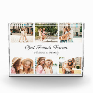 Best Friends Forever modern personalized collage Photo Block