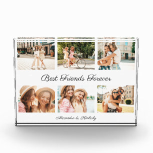 Best Friends Forever modern personalized collage Photo Block