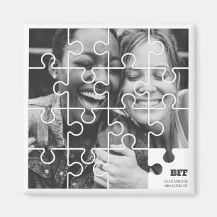 Best Friends Forever Modern Puzzle Gift Magnet