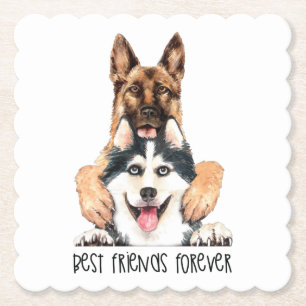 best friends forever. paper coaster