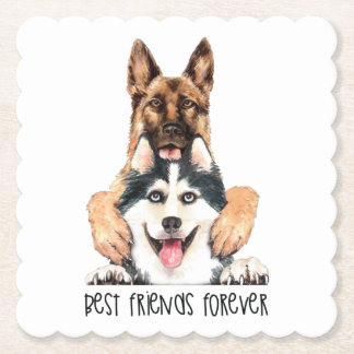 best friends forever. paper coaster