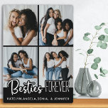 Best Friends Forever Personalized 4 Photo Collage Plaque<br><div class="desc">Celebrate your best friend and friendship with a custom photo collage best friends notebook. Whether it's a birthday, Christmas, or Friendsgiving this best friends notebook is a wonderful gift that will be treasure for years to come. Personalized with 4 of your favourite friend photos and names. COPYRIGHT © 2020 Judy...</div>