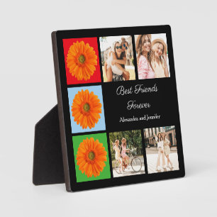 Best friends forever personalized photo collage plaque