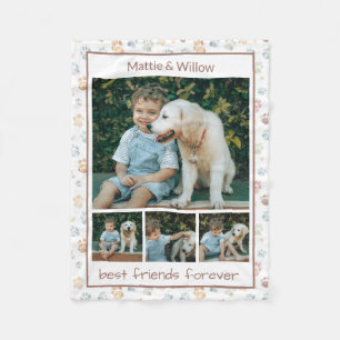 Best Friends Forever Pet Photo Keepsake Fleece Blanket
