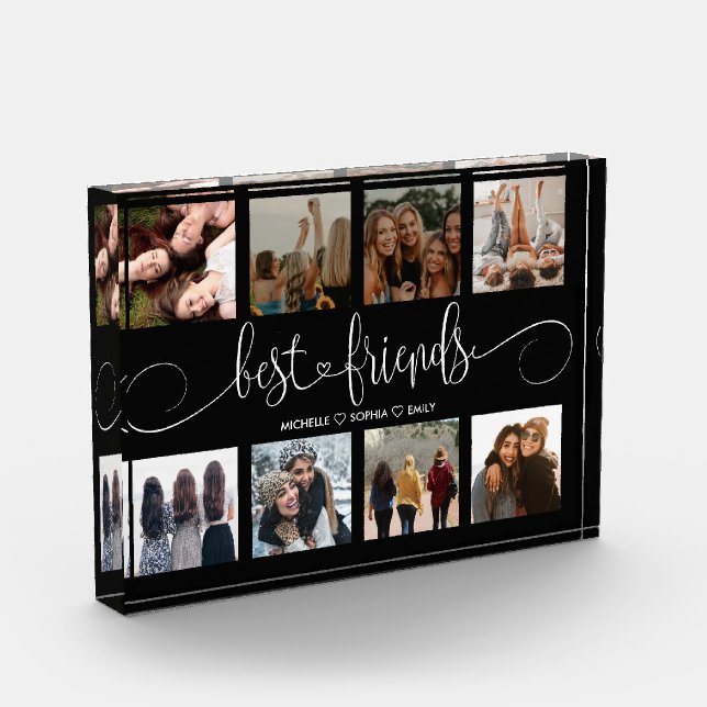 Best Friends Forever Photo Block Friendship Script (Left)