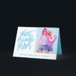 Best Friends Forever Photo Blue happy Birthday Card<br><div class="desc">Best Friends Forever Photo Sky blue happy Birthday Especially for your best friend on her birthday. Easily add your own favourite photo of you both and personalise your greeting at the bottom and inside.</div>