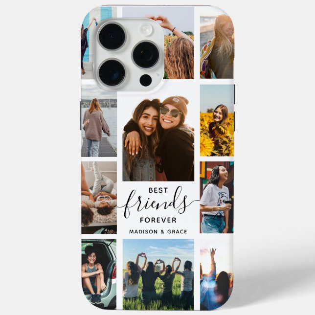 Best Friends Forever Photo Collage Case-Mate iPhone Case (Back)