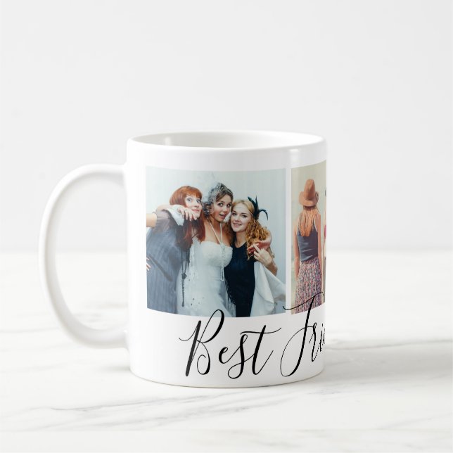 Best Friends Forever Photo Collage Coffee Mug (Left)