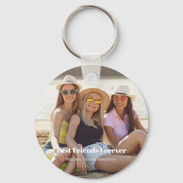 Best Friends Forever Photo  Keychain (Front)