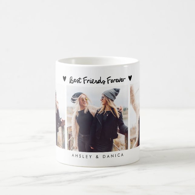 Best Friends Forever Photo Multi Photo White Coffee Mug (Center)
