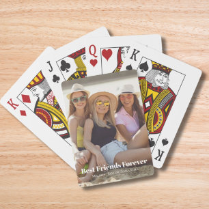 Best Friends Forever Photo Names Playing Cards