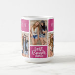 Best Friends Forever Pink Trendy Photo Collage Coffee Mug<br><div class="desc">This trendy pink stripe design with its three-photo collage is the perfect gift for your BFF to let her know that's you'll be best friends forever!</div>