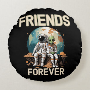 Best Friends Forever Round Pillow