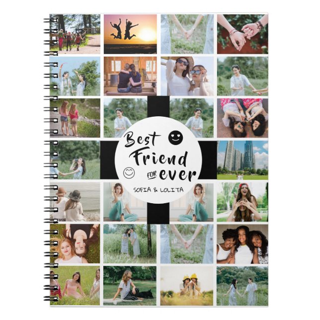 Best Friends Forever Spiral Notebook –Custom 26Pic (Front)