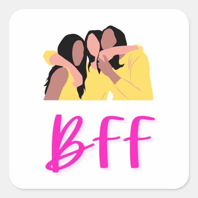 Best Friends Forever Square Sticker (Front)