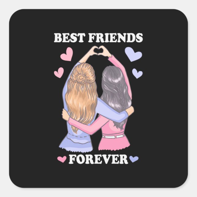 Best Friends Forever Square Sticker (Front)