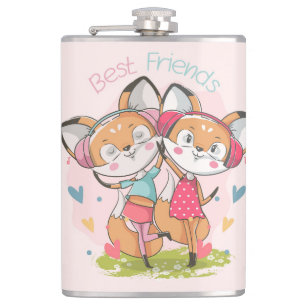 Best Friends Fox Hip Flask