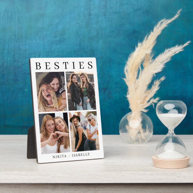 Best Friends Friendship Modern Keepsake Plaque (Side)