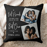 Best Friends Friendship Quote Personalized Photos Throw Pillow<br><div class="desc">Celebrate your best friend and friendship with a custom photo keepsake pillow. Whether it's a birthday or Christmas , this best friends pillow is a wonderful gift that will be treasure for years to come. Quote : " Best Friends are hard to find, because the very best one, is already...</div>