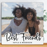 Best Friends Friendship White Photo Plaque<br><div class="desc">Celebrate your best friend and friendship with a custom photo keepsake plaque. Whether it's a birthday or Christmas , this best friends plaque is a wonderful gift that will be treasure for years to come. Personalized with your best friend photo and names. COPYRIGHT © 2020 Judy Burrows, Black Dog Art...</div>