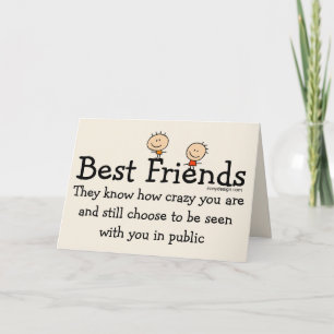 Best Friends Funny Saying Card