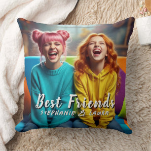 Best Friends Funny  Throw Pillow