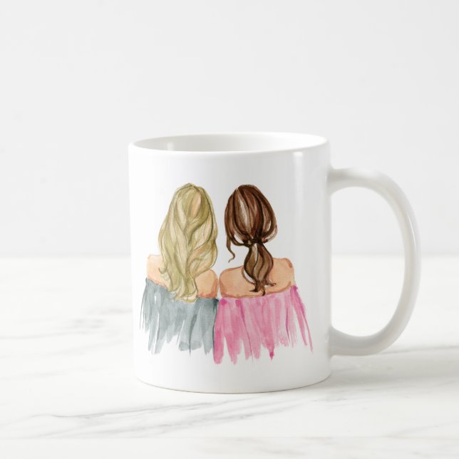 Best Friends Gift Fashion Illustrated Mug (Right)