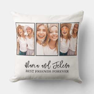Best Friends Gift Photo Collage  Throw Pillow