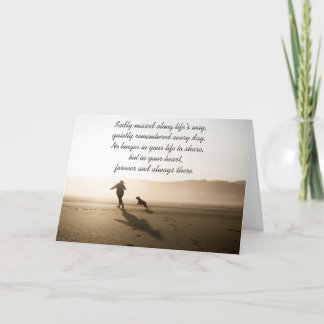 Best Friends Girl and Dog on Beach Card