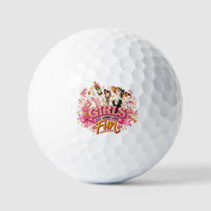Best Friends Goose Girls just Wanna Have Fun Golf Balls