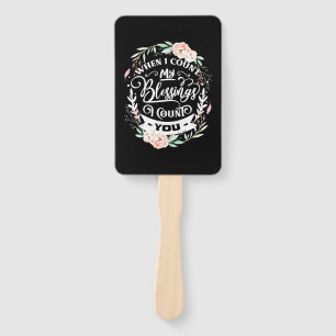 Best Friends I Count You Hand Fan