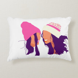 Best Friends Illustration • Modern Accent Pillow