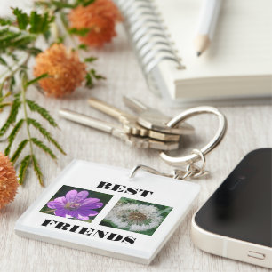 Best Friends Image Template Keychain