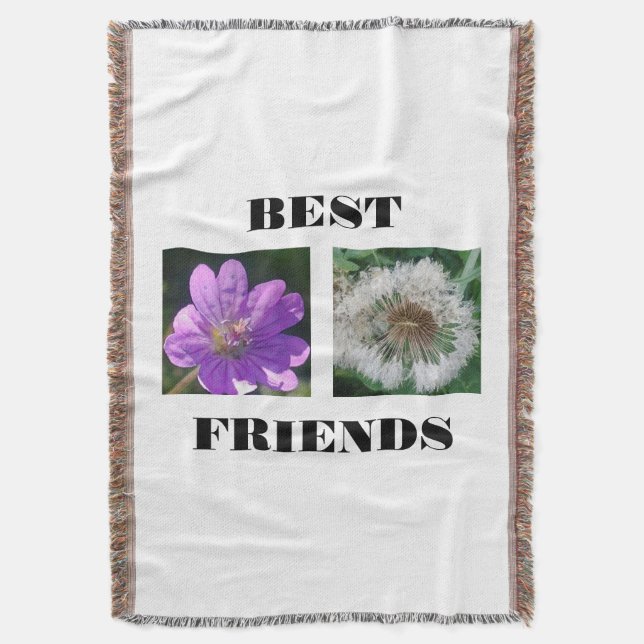 Best Friends Image Template Throw Blanket (Front Vertical)
