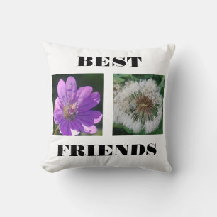 Best Friends Image Template Throw Pillow