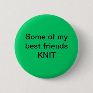 Best friends knit 2 inch round button