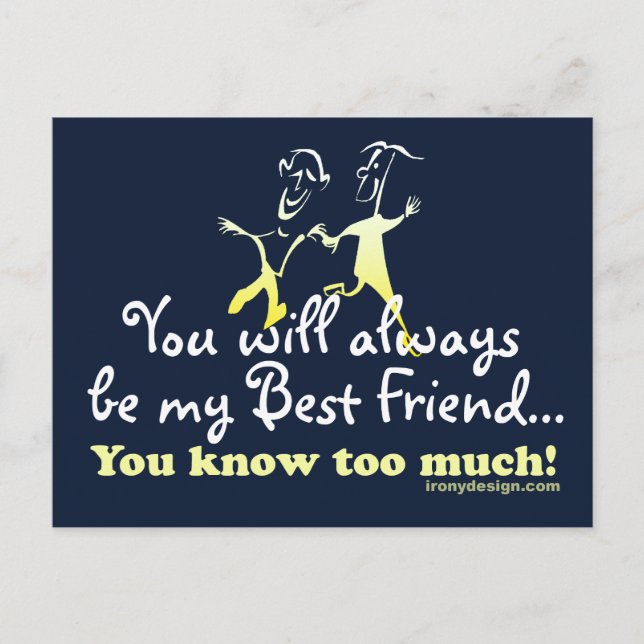 Best Friends Knows Postcard (Front)