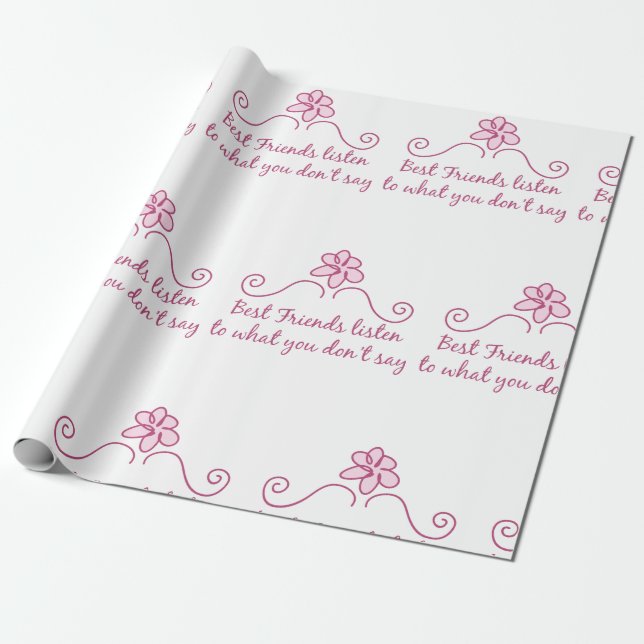 Best Friends Listen Wrapping Paper (Unrolled)